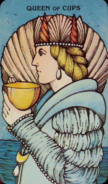 Morgan Greer Tarotkaart Kelken Koningin