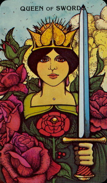 Morgan Greer Tarotkaart Zwaarden Koningin
