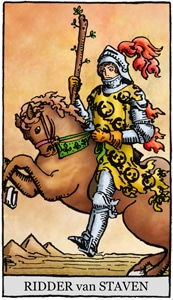 tarotkaart staven ridder