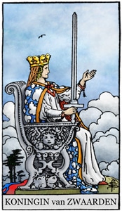tarotkaart zwaarden koningin