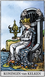 Gratis Tarot Cups-Queen