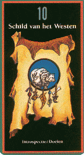 Moeder aarde tarotkaarten schild van het westen
