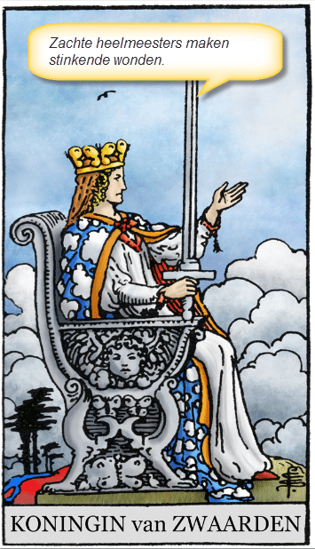 lijfspreuk van de tarotkaart koningin zwaarden