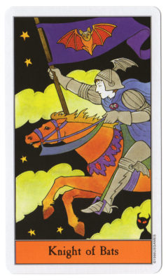 Ridder van vleermuizen halloween tarot