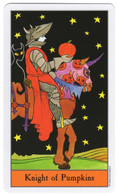 halloween tarot pompoenen ridder