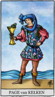 tarotkaart schildknaap kelken klein