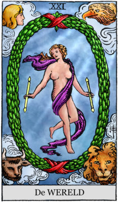 Rider Waite Tarotkaart De Wereld