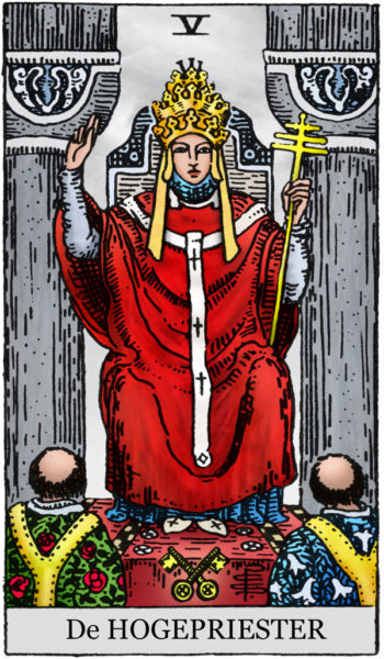 Rider Waite Tarotkaart De Hogepriester