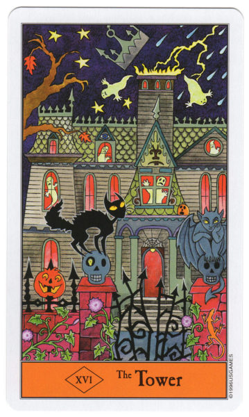 De Toren uit de Halloween Tarot - een huis vol geesten