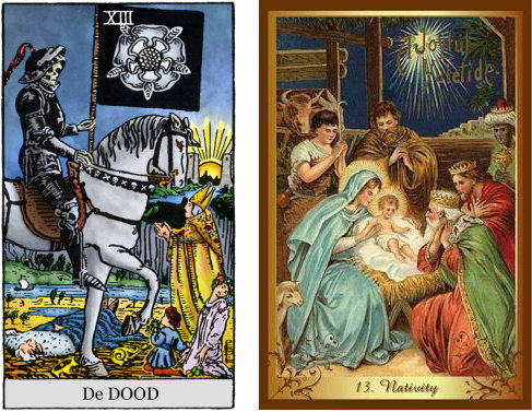 Dood-Nativity tarotkaarten