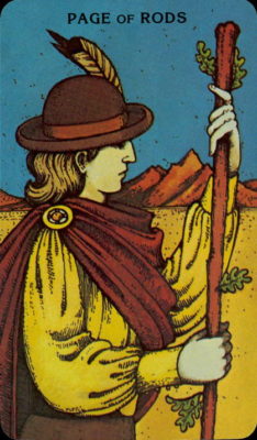 tarot dagkaart trekken Morgan Greer Tarotkaart Staven Page