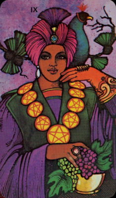 tarot dagkaart morgan greer pentakels negen