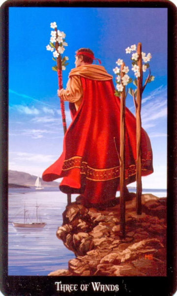 evans tarotkaart staven drie