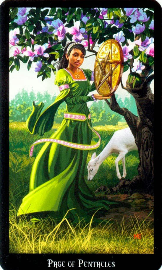 Dugan witches tarot pentakels page